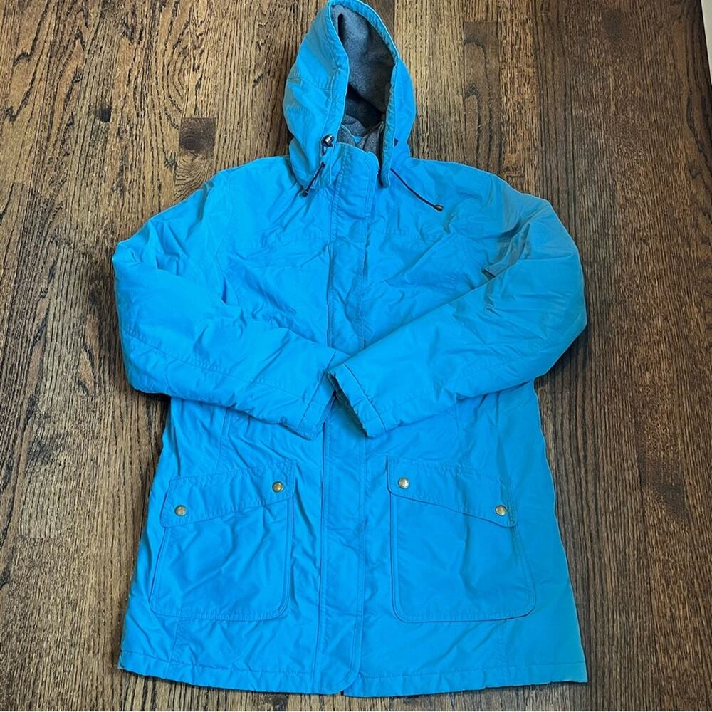Lands’ End Blue Jacket Warm Winter Preppy Classic Outdoors Women’s Size Medium